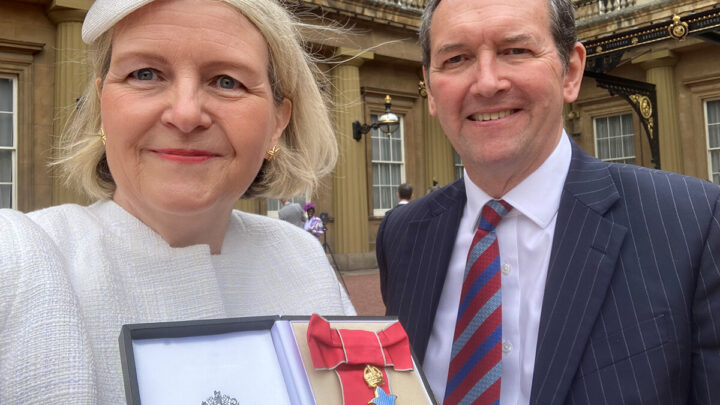 Kirsty Bushell, the National Vice Chair of SSAFA, invested as a Commander of the British Empire (CBE).